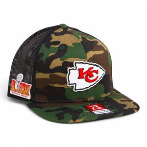 Kansas City Chiefs Super Bowl LIX Wool Blend Flat Bill Hat- Army Camo/ Black